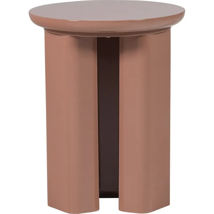 Beistelltisch Orivo - MDF & Holzfurnier Altrosa, Ø 40 cm – Bild 3