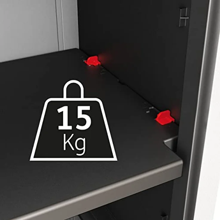 Keter Lagerschrank Detroit Hoch Schwarz 440917 – Bild 7