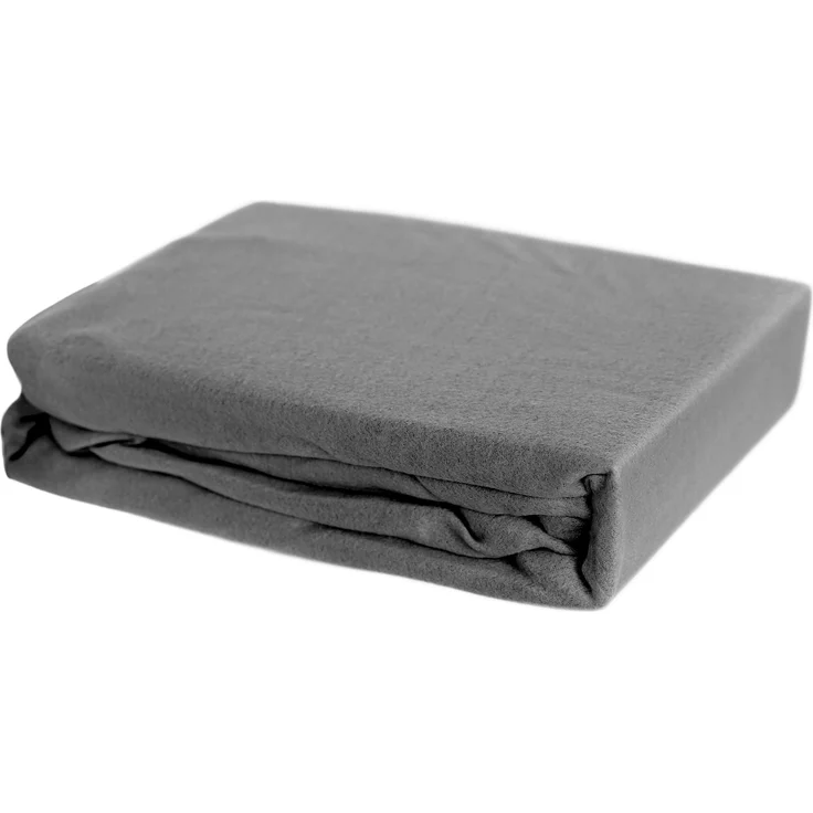 Thermofleece Spannbettlaken 120-130 x 200 cm + 30 cm mit Rundumgummizug - 125 gsm Anthrazit – Bild 1