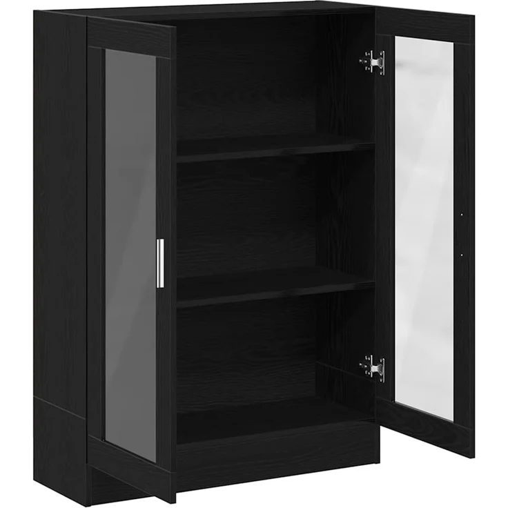 vidaXL Bücherschrank Schwarz Eichen-Optik 82,5x30,5x115 cm 862021 – Bild 4