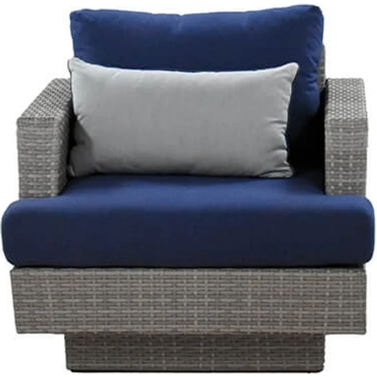 HOME DELUXE Garten-Sitzgruppe aus Rattan inkl. Abdeckung MALIBU – Hellgrau für 8 Personen – Bild 3