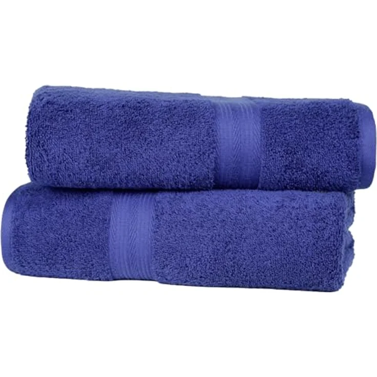 Amazon Basics Badetuch Set, 100 % Baumwolle, 70 x 140 cm, 2 Stück, maschinenwaschbar, ausbleichsichere Farben – Bild 1