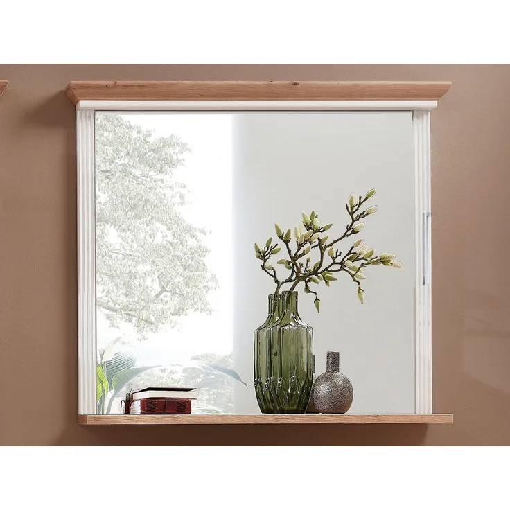 Spiegel JASMIN Flurmöbel Wandspiegel Pinie hell und Artisan Eiche 93x83