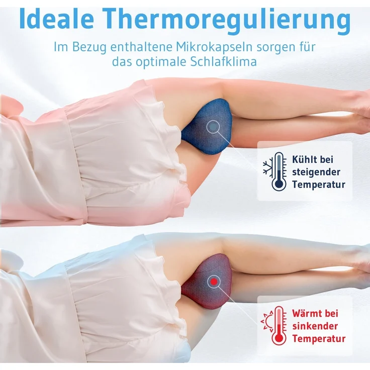 Third of Life Kniekissen für Seitenschläfer mit Thermo-Bezug, Knie-Stützkissen mit Visco-Schaum – Bild 6