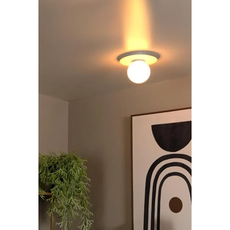 LUCIDE TRICIA Deckenleuchte, Ø 25 cm, 1xE27, Weiß, Metall, LED-kompatibel, dimmbar – Bild 4