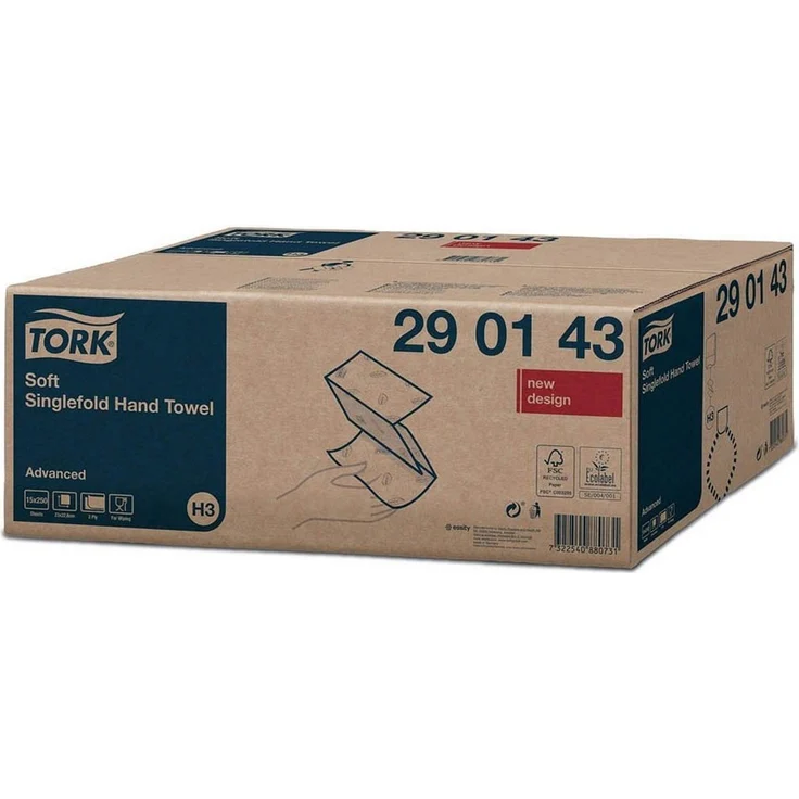 Tork Handtücher Advanced H3 V-Falz 2-lagig weiß VE=15x250 Stück – Bild 2