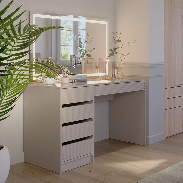 Schminktisch Sherry Cashmere 120 cm mit LED-Spiegel Vicco – Bild 5