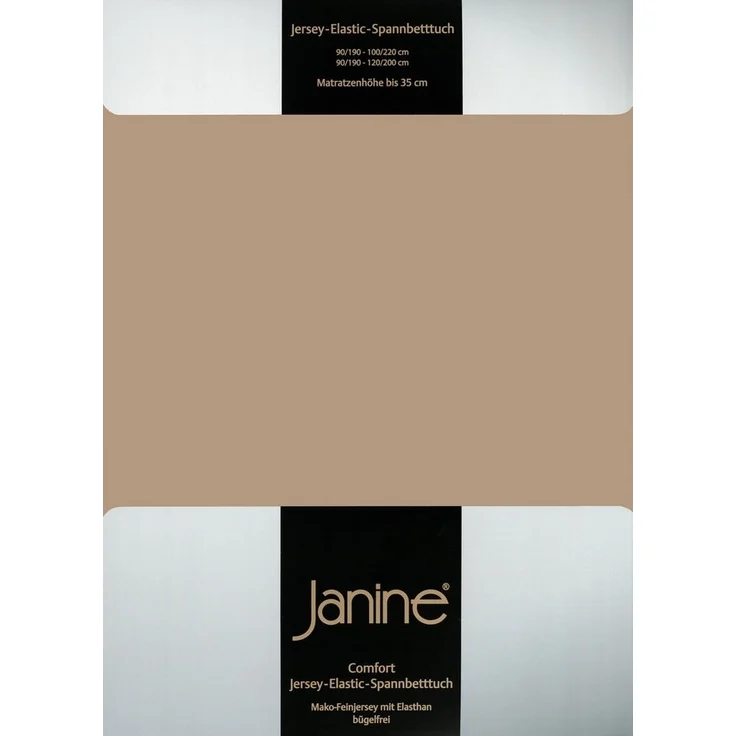 Janine Spannbettlaken ELASTIC 5002, Jersey-Elasthan, Gummizug: rundum, (1 Stück), für Matratzen bis 35 cm Höhe, 95% Baumwolle, hochwertig, langlebig – Bild 3