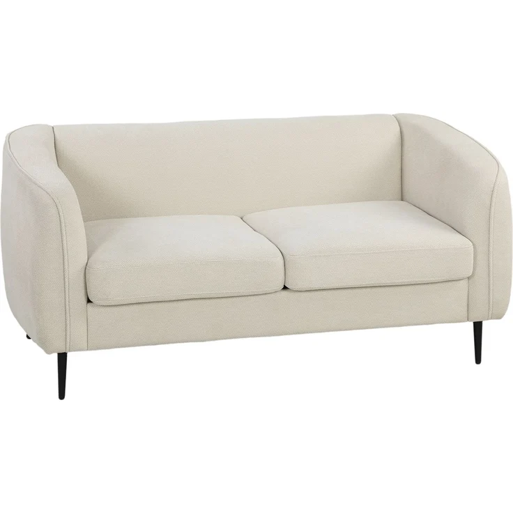 Wohnora-Moderne Zweisitzer Couch,Curved Barrel Loveseat, Akzent Loveseat,Schlafsofa,Sofa,H 72cm x T 160cm x B 76cm,Beige – Bild 3