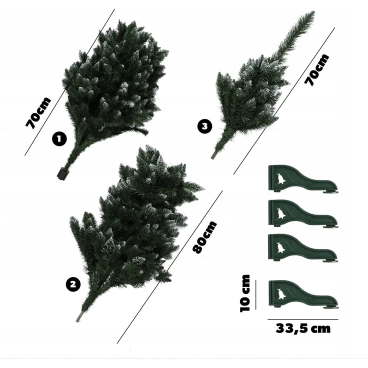 KADAX Künstlicher Weihnachtsbaum Diamanttanne 220 cm dick – Bild 4