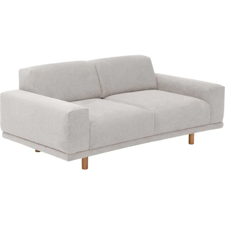 Sofa 2-Sitzer Kattryna Flachgewebe silber