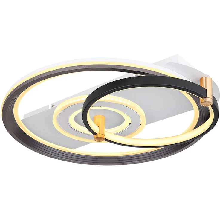 LED Deckenleuchte, Dimmbar, Fernbedienung, Metall, schwarz – Bild 8
