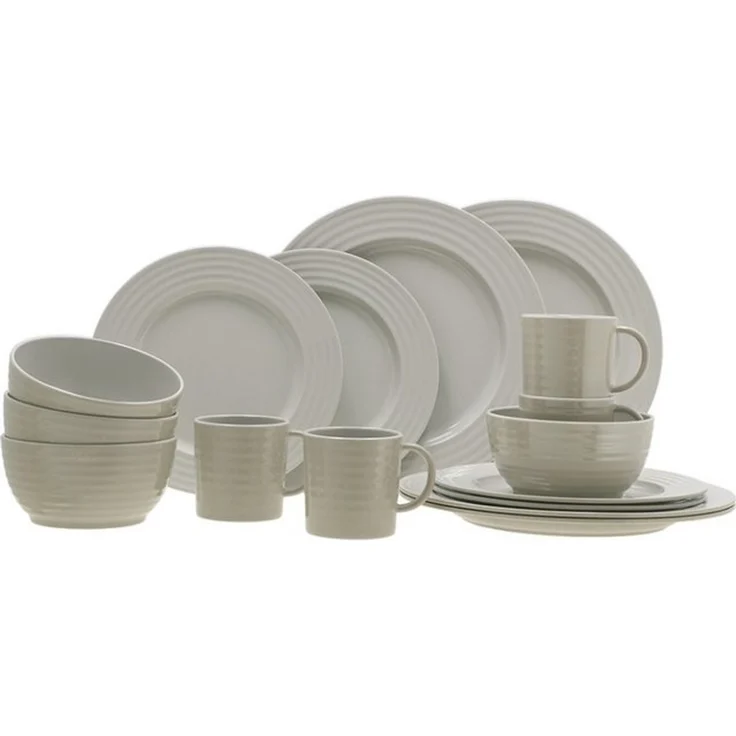Travellife Geschirr-Set Melamin Geschirr Set Palma Camping, Melamin, Glasierte Keramik Optik 16 teilig – Bild 4
