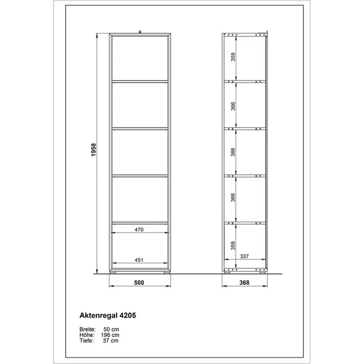 GERMANIA Aktenregal GW-Monteria – Bild 3