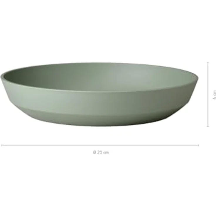 Mepal Silueta Suppenteller, Schwarz, 21 cm Durchmesser, 4er Set, spülmaschinen- und mikrowellengeeignet, Kunststoff – Bild 3