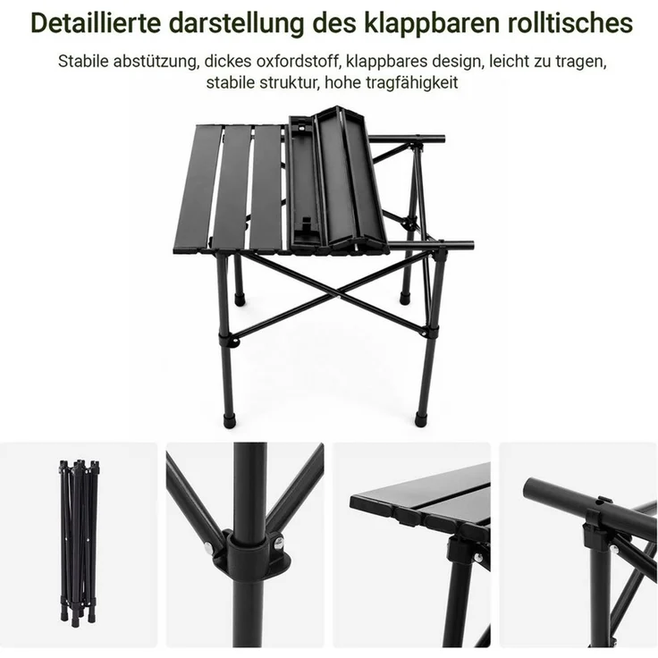 Youyijia Klapptisch Outdoor Klapptisch Stuhl Set für Camping & Picknick Tragbares Metall – Bild 3