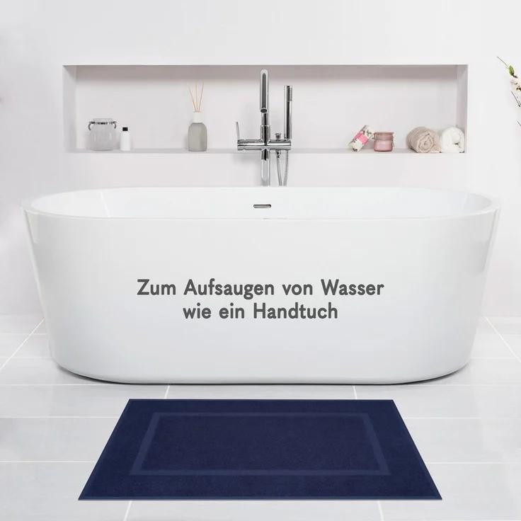 HAMMETEX Badematte Hotelmatte, Duschvorleger, Höhe 5 mm, rutschhemmend beschichtet, beidseitig nutzbar, Baumwolle, rechteckig, 2-teiliges Set, einfarbig, 100% Baumwolle – Bild 2