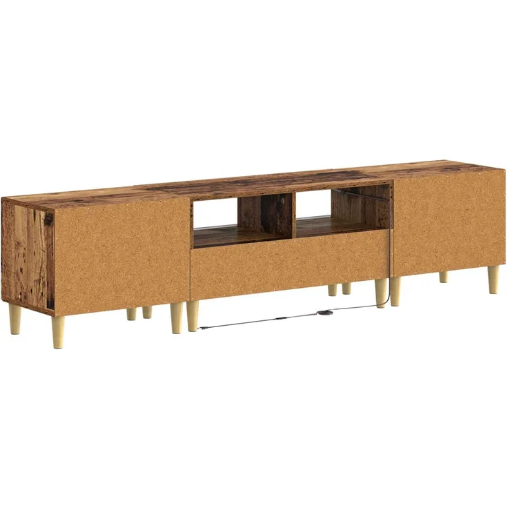 vidaXL 3-teiliges LED TV Regal DELFT Altholz Holzwerkstoff 3416769 – Bild 6
