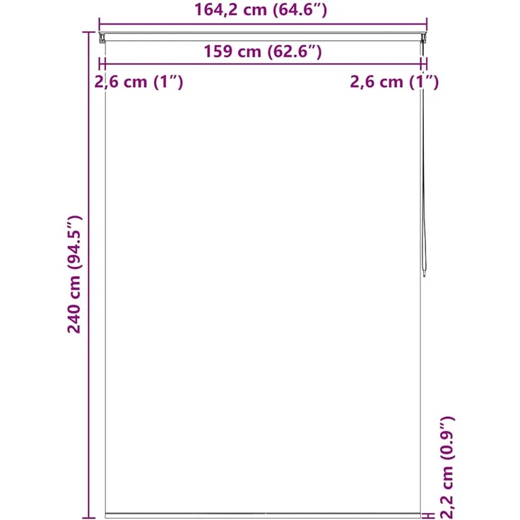 vidaXL Duschrollo 160x240 cm Splash-Design 142875 – Bild 9