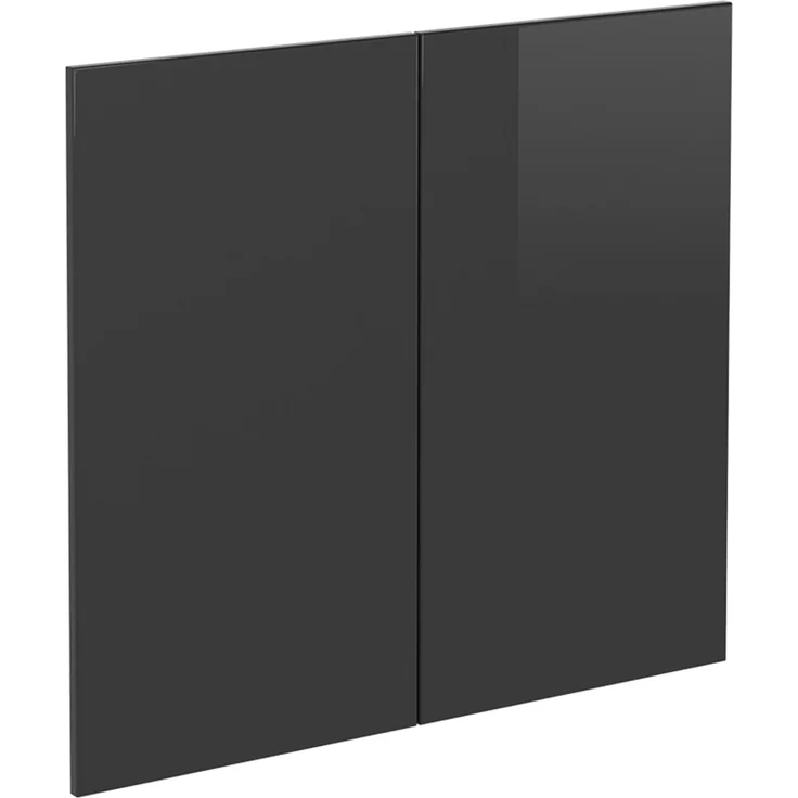 Küchenfront R-Line Anthrazit Hochglanz 79.2 x 71.3 cm Möbelfront für den Spülenunterschrank Vicco – Bild 1