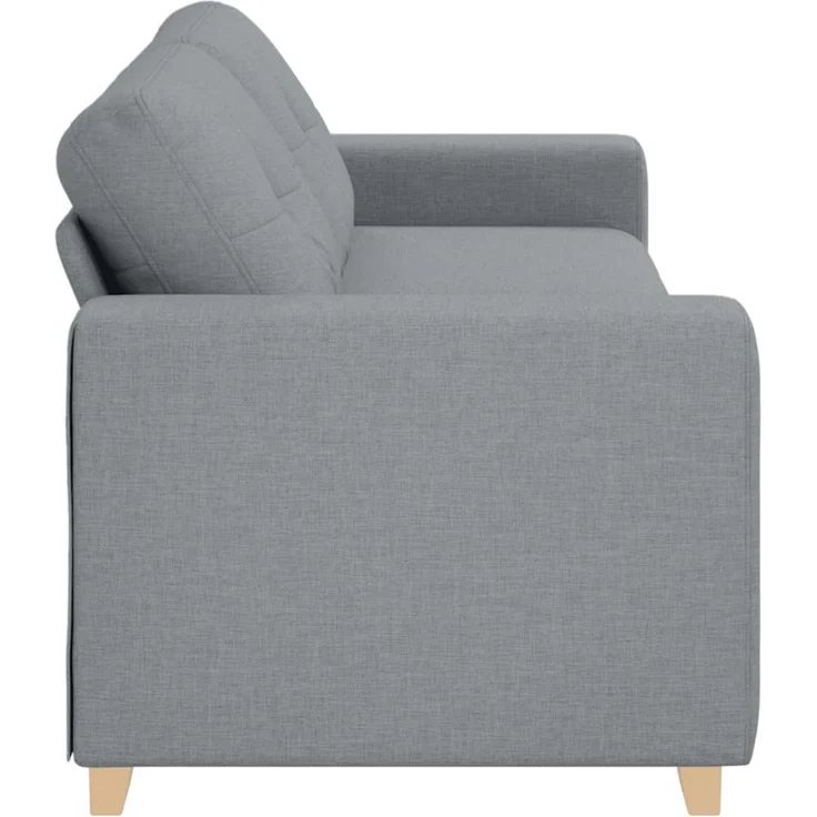 vidaXL 3-Sitzer-Sofa Hellgrau 220x78x80 cm Stoff 4105088 – Bild 5
