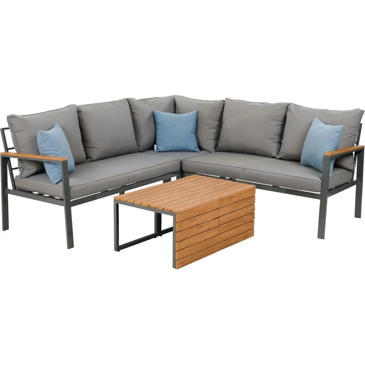 greemotion Lounge-Set Sofia, 4-teiliges Aluminium Gartenmöbel Ecksofa-Set mit Tischen – Bild 8