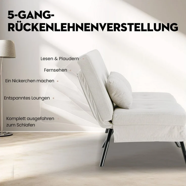 GTPLAYER Schlafsofa Bettsofa mit Schlaffunktion, Klappsofa – Bild 2