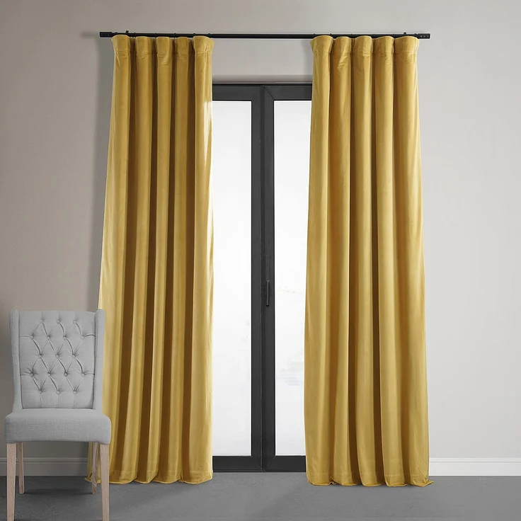 HPD Half Price Drapes Signature Thermo-Verdunkelungsvorhänge aus Samt, für Wohnzimmer, 274 cm lang, Stangentasche, isolierte Verdunkelungsvorhänge für Schlafzimmer, Fenstervorhänge, 127 x 274 cm,