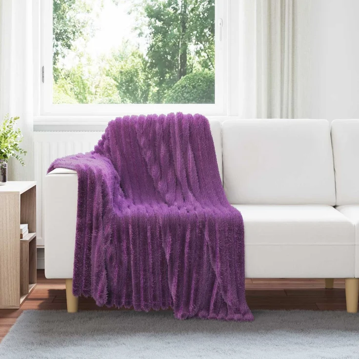 vidaXL Wohndecken 6 Stk. Lila 150 x 130 cm 2.85 Fleece 42016901 – Bild 1