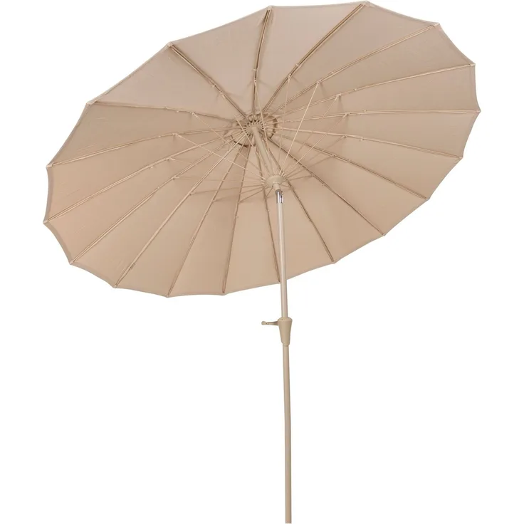 Zuiver Sonnenschirm Sunshine in Beige mit Edelstahlstab für Garten 250x250x235 cm