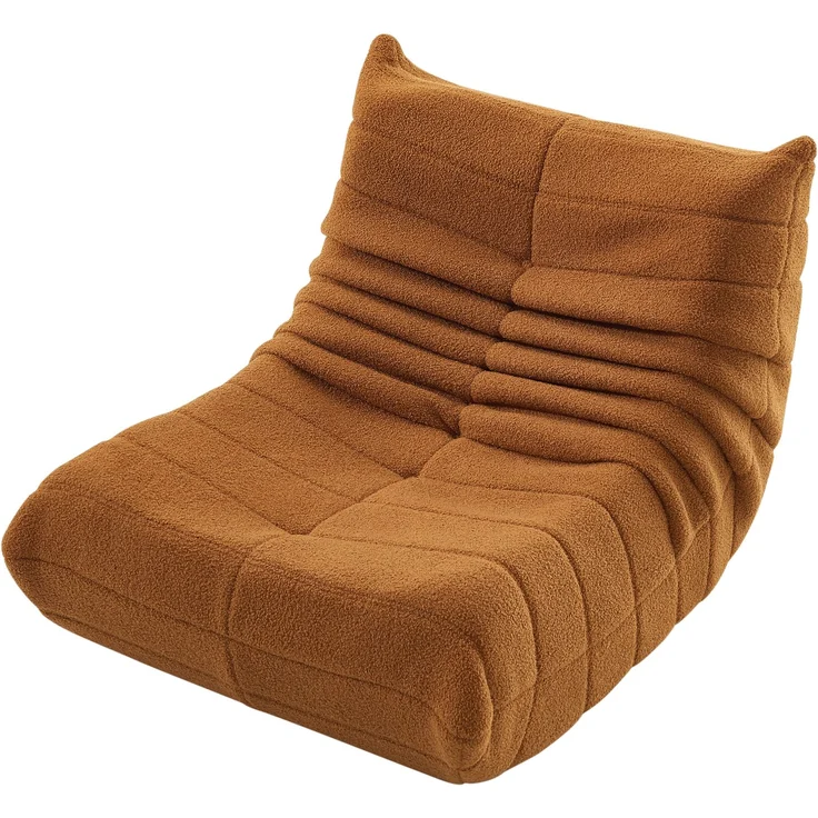 Loungesofa 105x90x72 cm, Orange, Teddy-Vlies, ergonomisch, hochdichte Schaumstoff-Polsterung – Bild 8