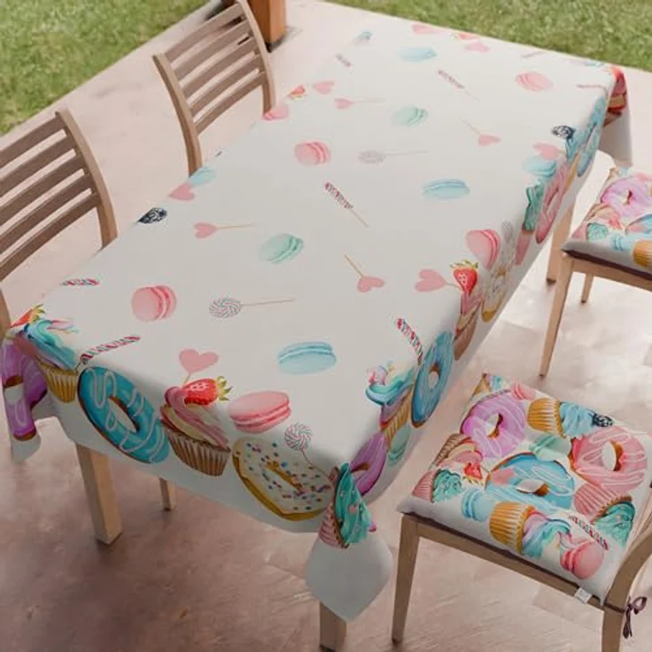 PETTI Artigiani Italiani - Tischdecke, schmutzabweisend, rechteckig, für Partys und Geburtstage für Kinder, Küchenmuster, Party, 03 x 6 Sitzer (140 x 180 cm), 100% Made in Italy – Bild 2