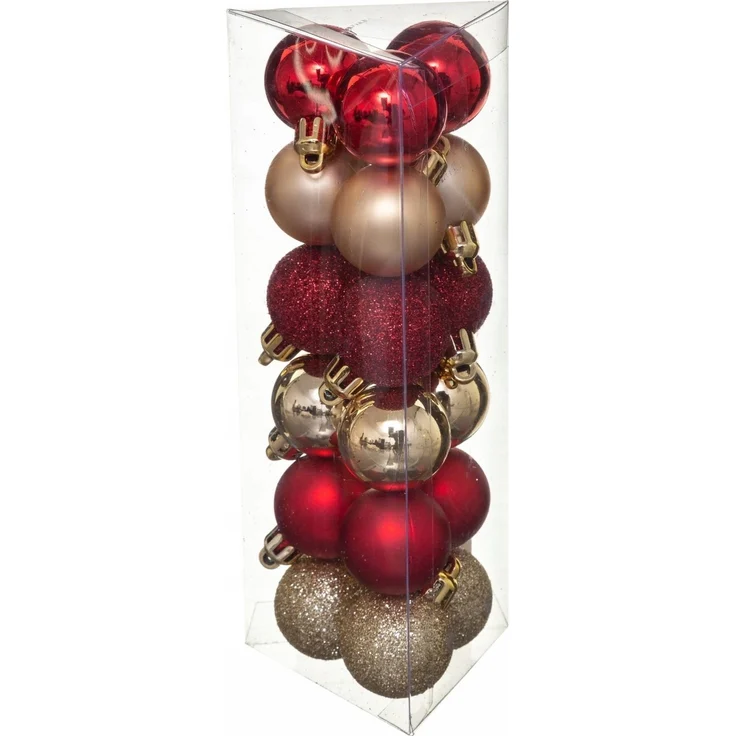Fééric Lights and Christmas Plastikkugeln verschiedene Designs Ø 3 cm 18 Stück.