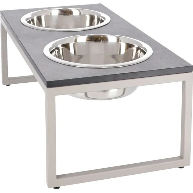 Hundenapf Futternapf DIMO Metall Taupe HPL-Platte Zementoptik von Jan Kurtz – Bild 2