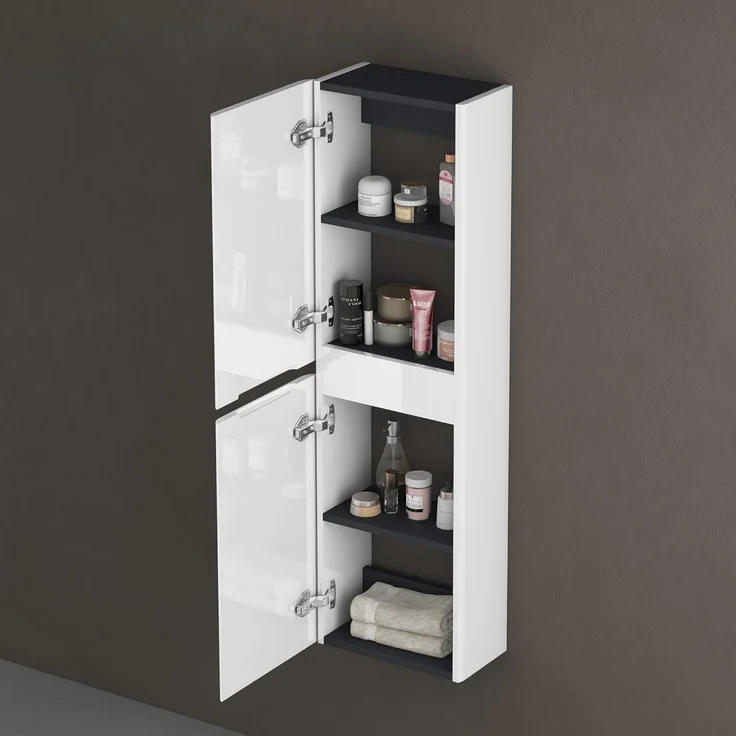 doporro Seitenschrank Seitenschrank Badschrank Badezimmer Hängend Regal Lucca – Bild 2