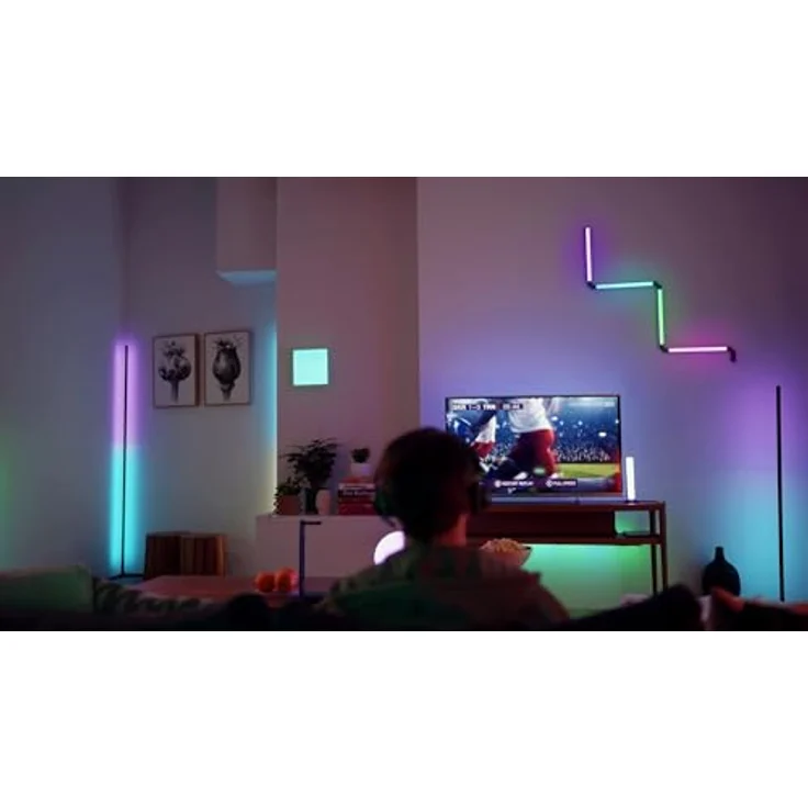 Osram SMART+ WIFI CONVERT Wand- & Stehleuchte, schwarz, 24W, 2320lm, regulierbares Weiß- & Farblicht, dimmbar, lange Lebensdauer, dynamischer Magic RGB-Lichteffekt, App-steuerbar, 2700K - 6500K – Bild 7