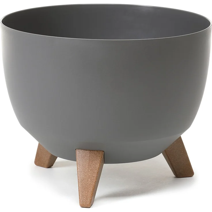 KADAX Blumentopf Blumentopf 24 cm Abdeckung + Einsteckbeine Blumenständer Anthrazit – Bild 9