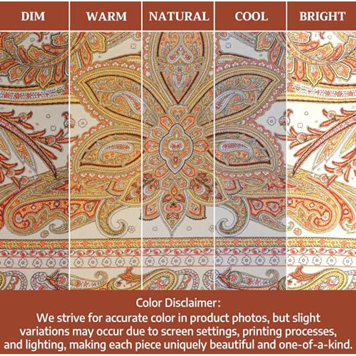 Maison d' Hermine Tischdecke aus 100% Baumwolle mit Paisleymuster, für Küche, Esszimmer, Dekoration, Partys, Hochzeiten, Erntedankfest, Weihnachten (rechteckig, 152x308 cm) – Bild 6