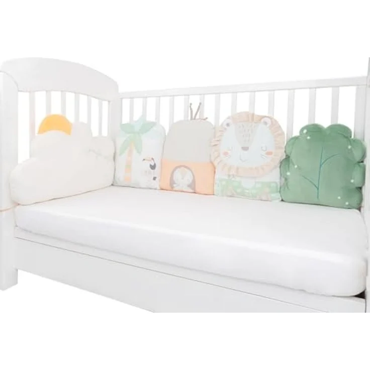 Kikkaboo Babykissen-Set 5-tlg. Plüsch Jersey Einzelkissen Maße 35 x 30 x 7 cm grün – Bild 2