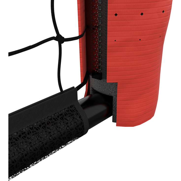 Hudora 'Pro Tect 120 Advanced' Fußballtor, Stahlrohrrahmen mit EPE-Schaumstoff ummantelt, Schwarz / Rot, 120x80 cm – Bild 3