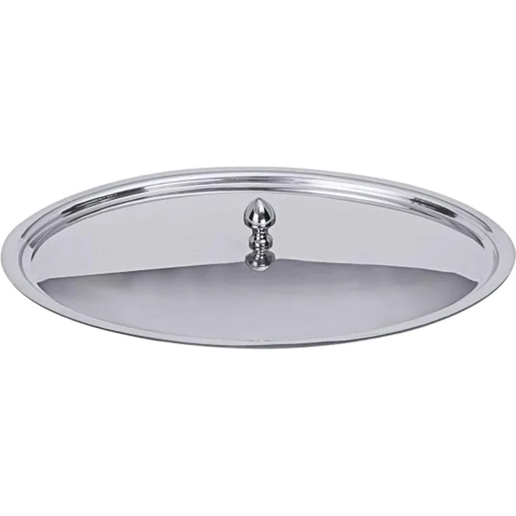 Contacto Knopfdeckel, oval, Ø 26 cm, passend zu 6806, 6808, /260, aus Edelstahl 18/10, hochglänzend