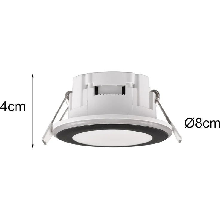 LED Einbaustrahler ARGUS Schwarz mit Fernbedienung dimmbar & RGBW, Ø 8cm – Bild 5