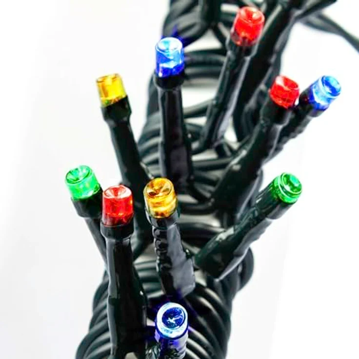 hellum LED Mini Lichterkette Innen, 50 bunte LED, 735cm beleuchtete Länge, mini lichterkette bunt innen mit Stecker, für Weihnachtsbaum oder Partybeleuchtung, 577594 – Bild 3