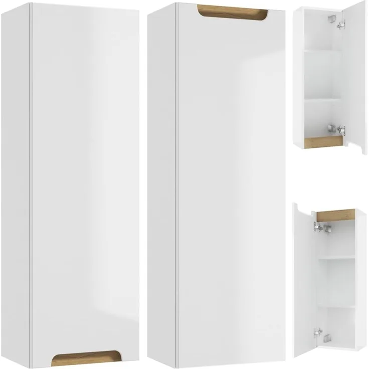 Lomadox Unterschrank SOFIA-107 weiß Hochglanz lackiert 30/90/22 cm