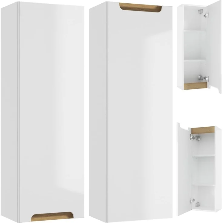 Lomadox Unterschrank SOFIA-107 weiß Hochglanz lackiert 30/90/22 cm – Bild 1