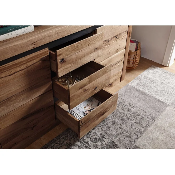 Sideboard Wildeiche / Zerreiche 155x43x80 braun geölt MONTREUX #354 – Bild 5