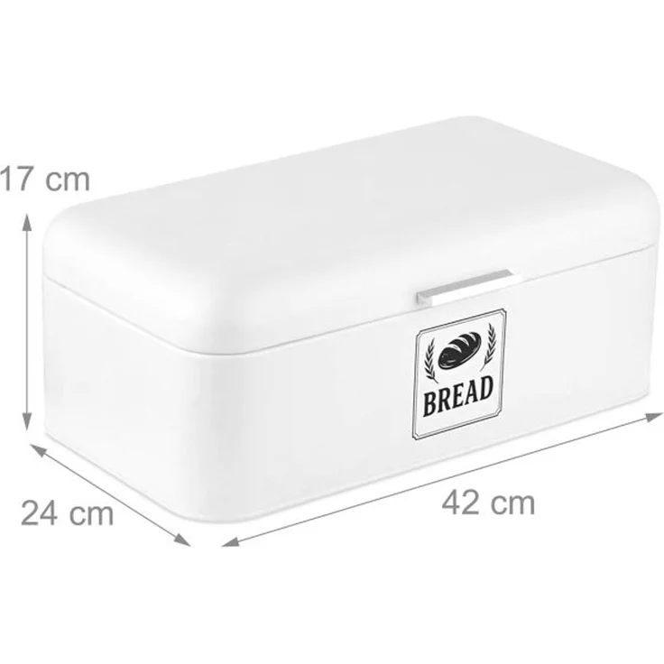 Relaxdays Retro Brotkasten mit Deckel & Griff – Bild 4