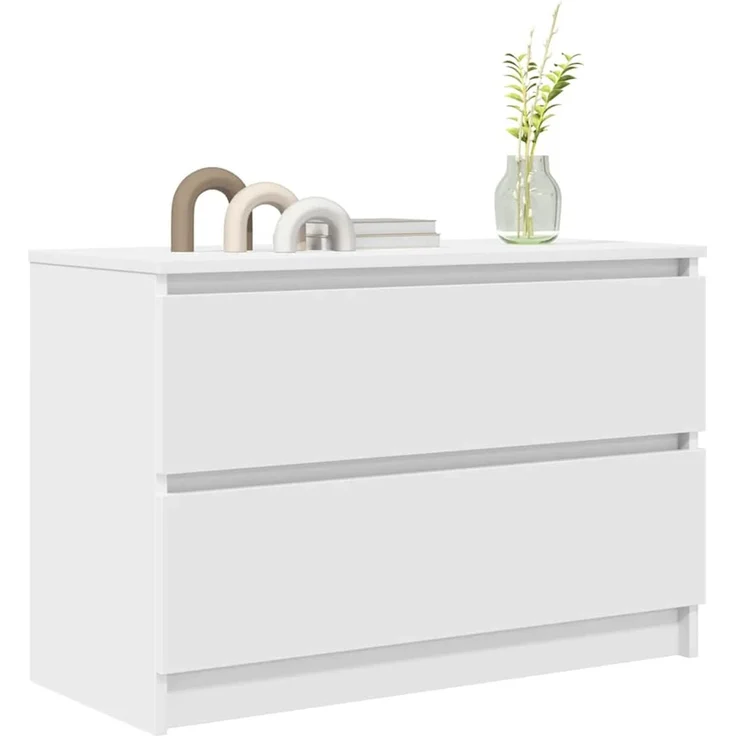 vidaXL TV-Schrank Weiß 80x35x54 cm Holzwerkstoff 861787 – Bild 3