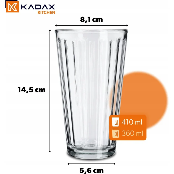 KADAX Gläser 360 ml Set mit 4 Gläsern für Getränke – Bild 3