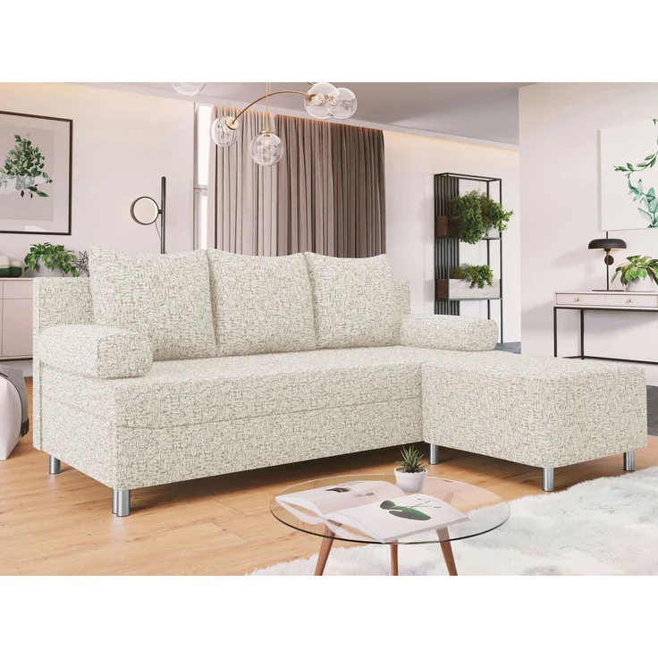 Schlafsofa Dover (Sofa mit Polsterhocker, Farbe: Bella 05) – Bild 2
